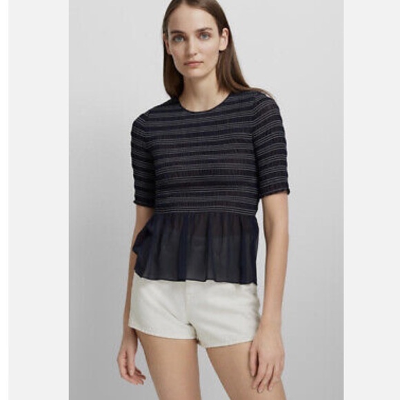 Club Monaco Luceenie smocked Peplum Blouse - Picture 8 of 9